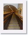 Escalator down to the pedestrian tunnel that crosses under the Schelde River
