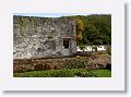 Ruin of greenhouse wall at Victorian Gardens of Kylemore Abbey