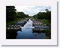 Lough Leane rental boats docked for the night