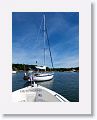 The Larchmont Yacht Club launch takes us out to Jingo 	's mooring