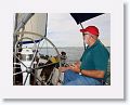 Joe at the helm in Long Island Sound