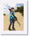A long hike in soft sand