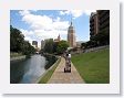 Back along the opposite side of the Riverwalk heading to downtown.