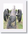One of many cannons on display at Ocean Terrace Inn, St Kitts