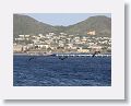 Pelicans and Frigates use the uplift from the small cliff at OTI as they fish the harbour