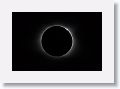 The last of an exposure bracket series at the end of Totality with Third Contact. This is the start of the Diamond Ring effect. Each exposure increased 2 EV in order to capture both the cornea glow close to the solar disk and the fainter rays further out into space.
