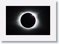 The last of an exposure bracket series at the end of Totality with Third Contact. This is the start of the Diamond Ring effect. Each exposure increased 2 EV in order to capture both the cornea glow close to the solar disk and the fainter rays further out into space.