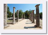 These columns support the roof that provided shade for the athletes