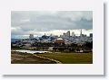 Downtown and the dome of the Palace of Fine Arts Theater.