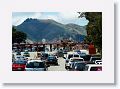 Parking for viewing area at south end of Golden Gate Bridge.